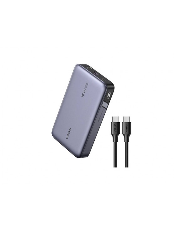 დამტენი: UGREEN PB720 20000mAh USB Type-C USB Two-way Power Bank Grey