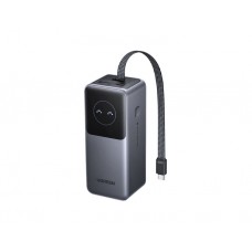 პორტატული დამტენი: UGREEN PB723 55365B 20000mAh 130W Nexode Smart Display Power Bank with Built-in Cable Grey