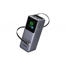 პორტატული დამტენი: UGREEN PB726 95670B Nexode 20000mAh Type-C USB Power Bank With Retractable Cable Grey