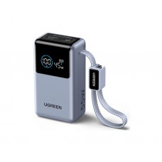 პორტატული დამტენი: UGREEN PB727 75701B Nexode Pro 10000mAh Power Bank With Built-in Type-C Cable Space Gray