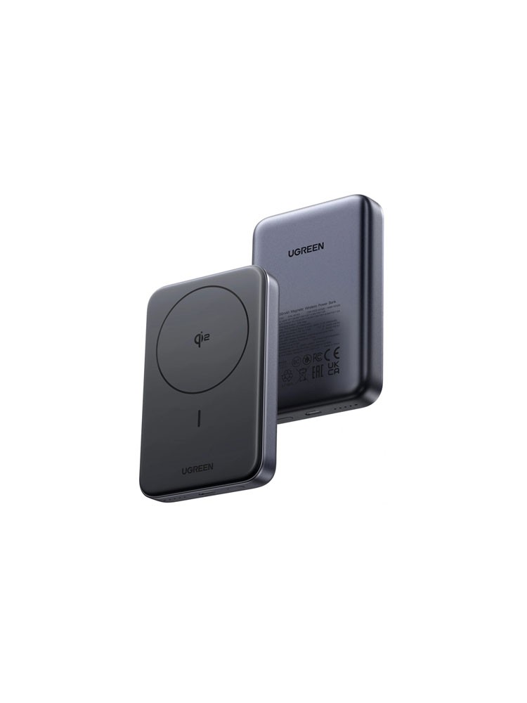დამტენი: UGREEN PB761 10000mAh 30W Magnetic Wireless Power Bank Black - 45763