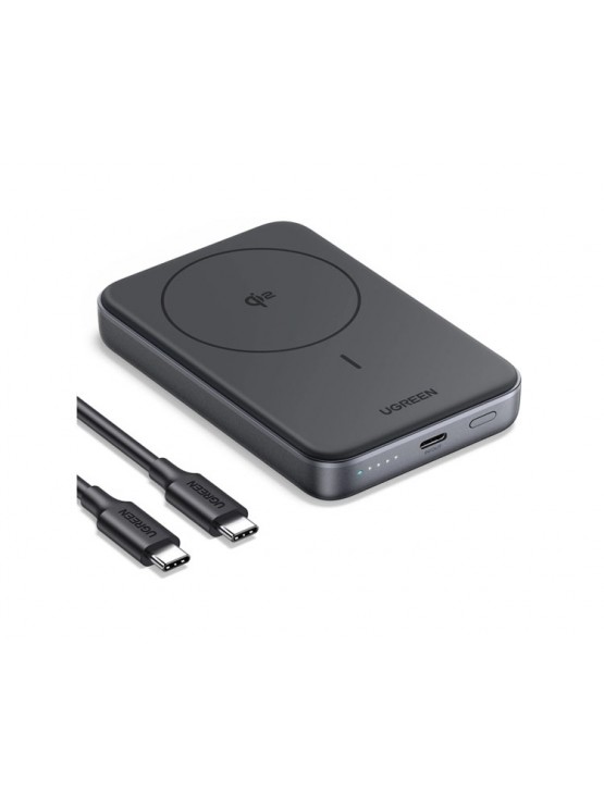 დამტენი: UGREEN PB761 10000mAh 30W Magnetic Wireless Power Bank Black - 45763