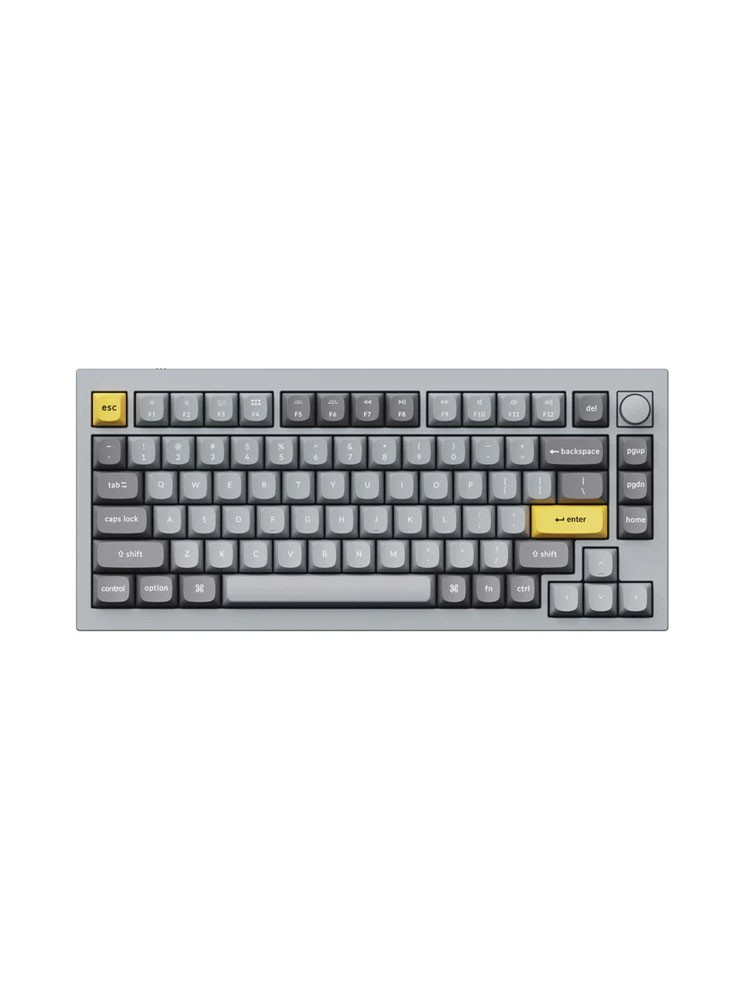 კლავიატურა: Keychron Q1 QMK RGB Gateron G Pro Blue Wired Mechanical Keyboard Grey - Q1N2_KEYCHRON
