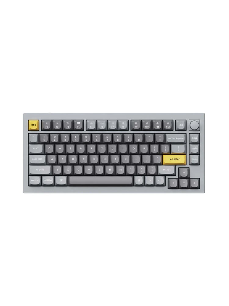 კლავიატურა: Keychron Q1 QMK RGB Gateron G Pro Blue Wired Mechanical Keyboard Grey - Q1N2Z_KEYCHRON