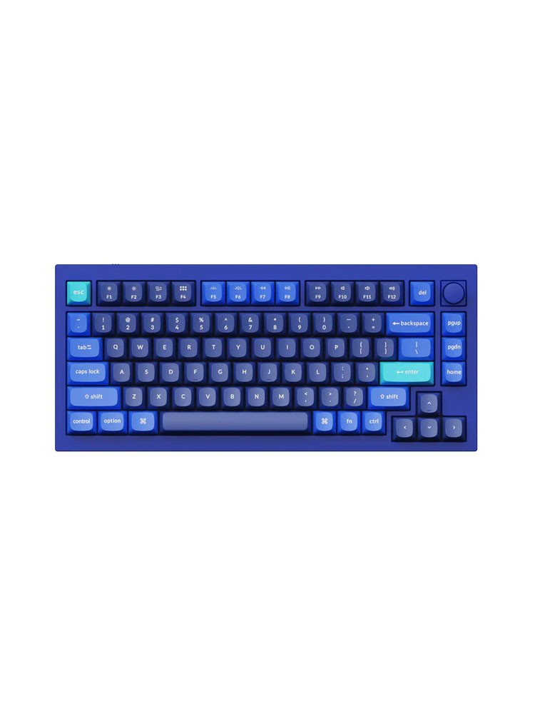 კლავიატურა: Keychron Q1 QMK RGB Gateron G Pro Brown Wired Mechanical Keyboard Blue - Q1O3Z_KEYCHRON