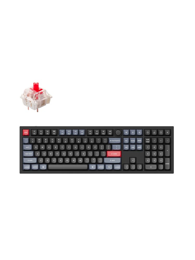 კლავიატურა: Keychron Q6 QMK RGB G PRO Red Mechanical Keyboard Black - Q6M1Z_KEYCHRON