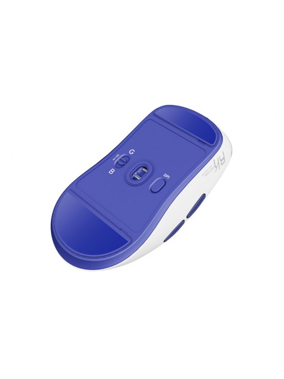 მაუსი: Royal Kludge RK M30 Wireless Gaming Mouse White/Blue - RKM30-WB