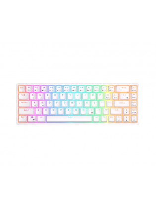 კლავიატურა: Royal Kludge RK G68 RGB Red switch Mechanical Keyboard White - RK837-WHIT-H