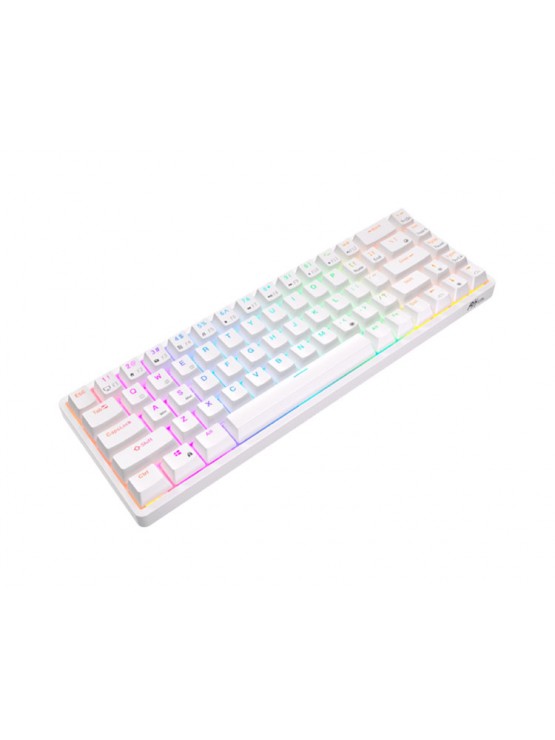 კლავიატურა: Royal Kludge RK G68 RGB Red switch Mechanical Keyboard White - RK837-WHIT-H