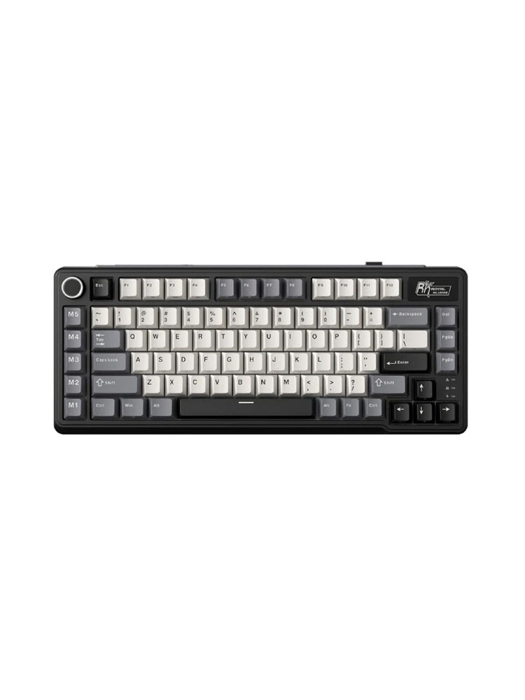 კლავიატურა: Royal Kludge RK L75 RGB Cream Switch Mechanical Keyboard Knight Black - RKL75-KB-XH