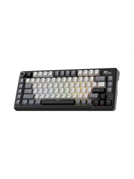 კლავიატურა: Royal Kludge RK L75 RGB Cream Switch Mechanical Keyboard Knight Black - RKL75-KB-XH
