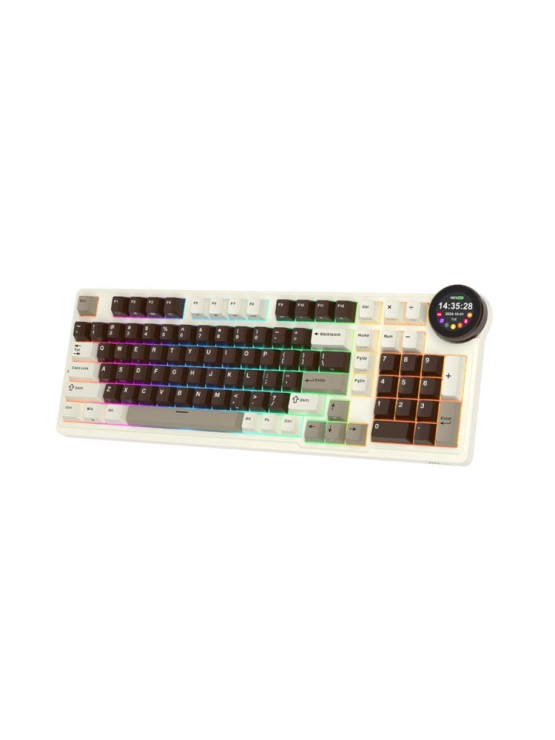 კლავიატურა: Royal Kludge RK N99 RGB Violet Switch Mechanical Keyboard Mocha Grey - RKN99-MG-YXZ