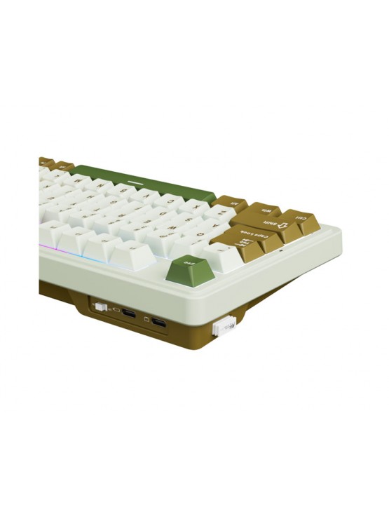 კლავიატურა: Royal Kludge RK N99 RGB Cream Switch Mechanical Keyboard Palm Green - RKN99-PG-XH