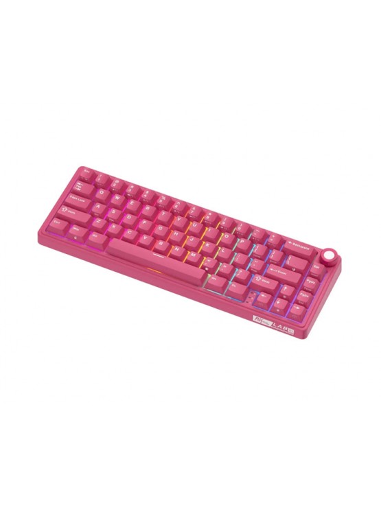კლავიატურა: Royal Kludge RK R65 RGB Cream Switch Type-C Mechanical Keyboard Berry Red - RKR65-BR-XH
