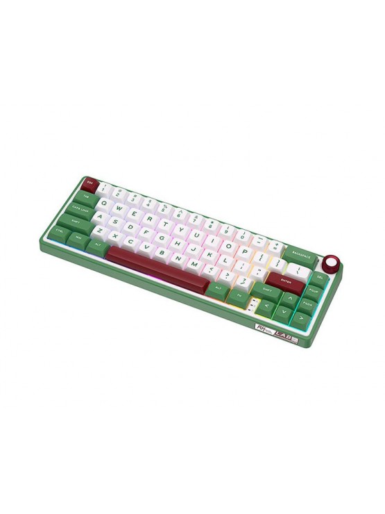 კლავიატურა: Royal Kludge RK R65 RGB Brown Switch Type-C Mechanical Keyboard Green Sand - RKR65-GS-C