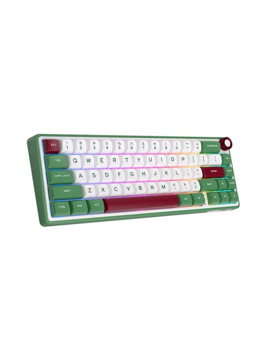 კლავიატურა: Royal Kludge RK R65 RGB Brown Switch Type-C Mechanical Keyboard Green Sand - RKR65-GS-C