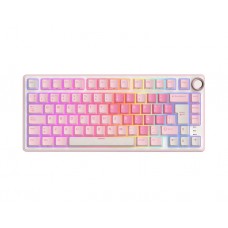 კლავიატურა: Royal Kludge RK R75 RGB Cream Switch Type-C Mechanical Keyboard Pink Melody - RKR75-PM-XH