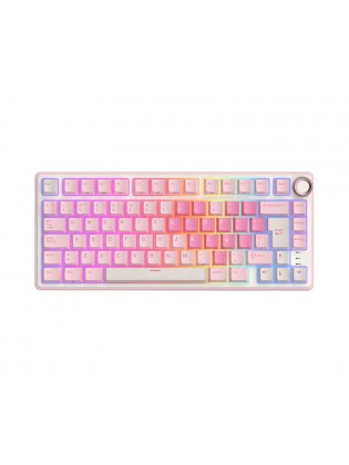 კლავიატურა: Royal Kludge RK R75 RGB Beige Switch Type-C Mechanical Keyboard Pink Melody - RKR75-PM-XW