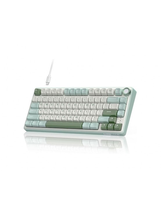კლავიატურა: Royal Kludge RK R75 RGB Brown Switch Type-C Mechanical Keyboard Sky Cyan - RKR75-SK-C