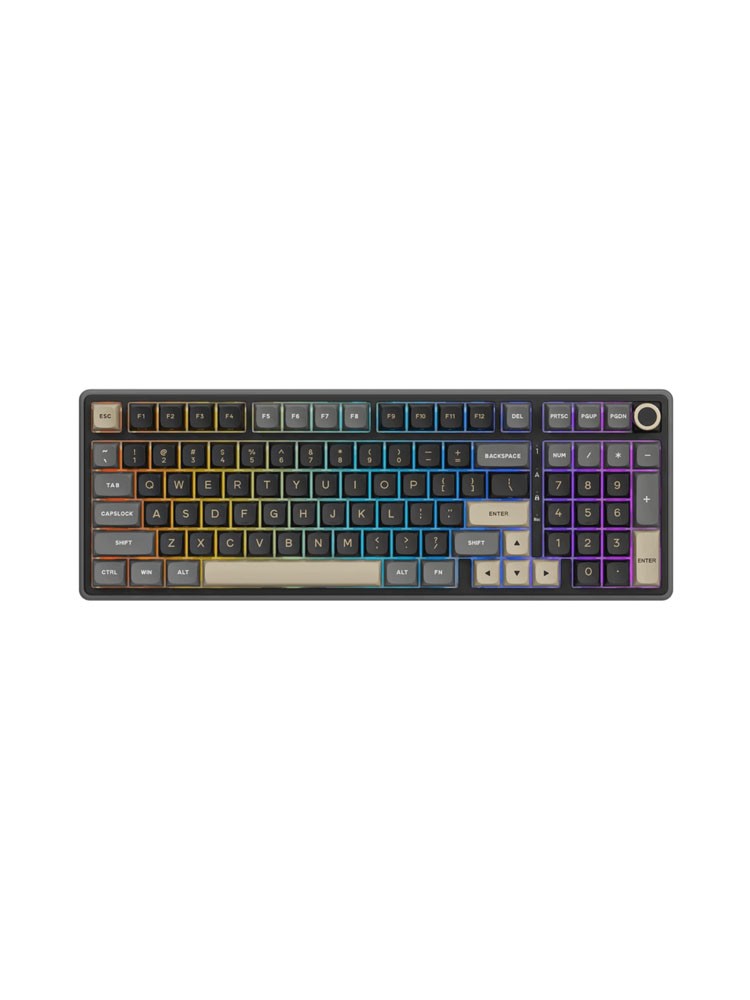 კლავიატურა: Royal Kludge RK R98 Pro Wired RGB Mechanical Keyboard Beige Switch Phantom - RKR98PRO-PT-XW