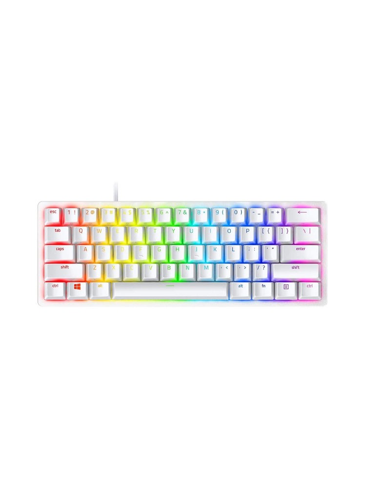 კლავიატურა: Razer Huntsman Mini Mercury Ed. RGB Gaming Keyboard White - RZ03-03390300-R3M1