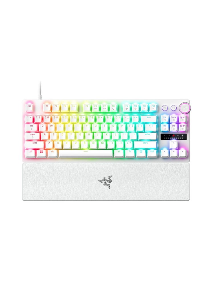 კლავიატურა: Razer Huntsman V3 Pro Tenkeyless Gaming Keyboard White - RZ03-04981700-R3M1