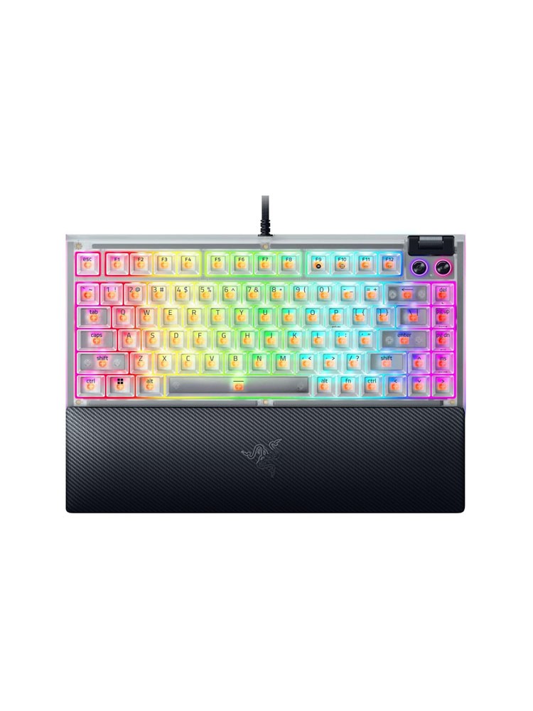 კლავიატურა: Razer BlackWidow V4 75% Mechanical Gaming Keyboard Phantom White Editon - RZ03-05003500-R3M1