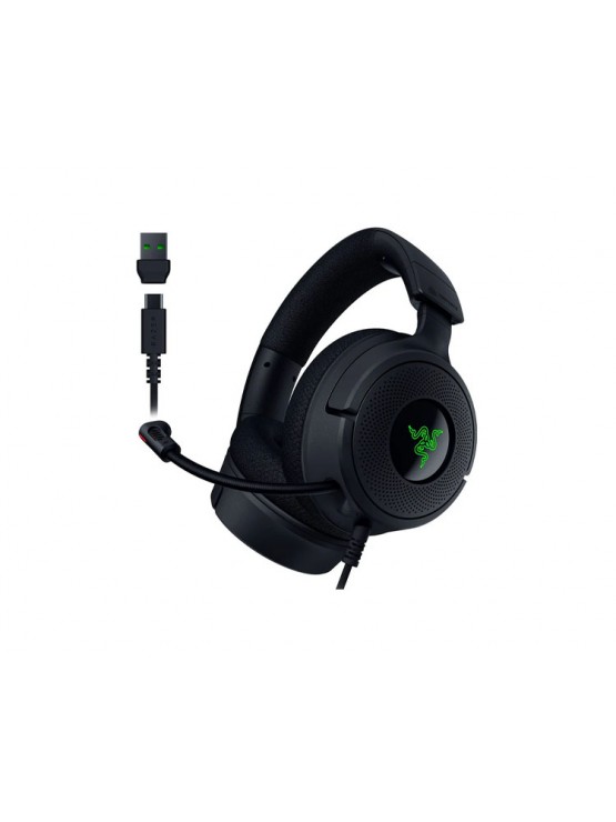 ყურსასმენი: Razer Kraken V4 X Wired RGB On-ear Gaming Headset Black - RZ04-05180100-R3M1