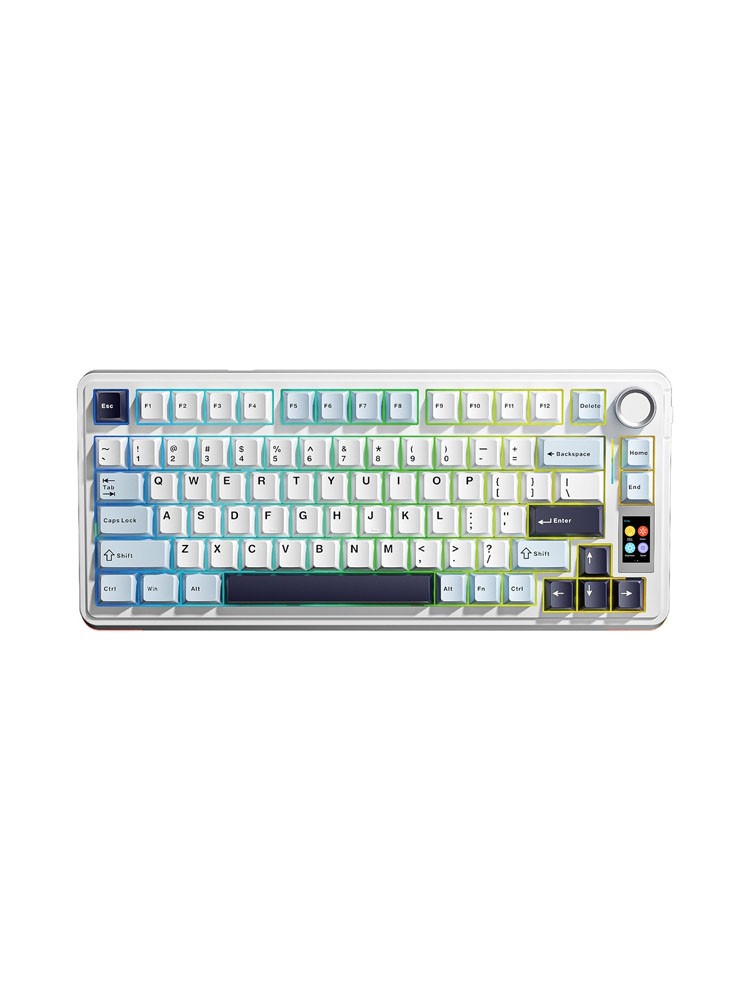 კლავიატურა: AULA S75 PRO RGB Mechanical Keyboard Light Blue/White/Black-Purple (Seiya Switch)