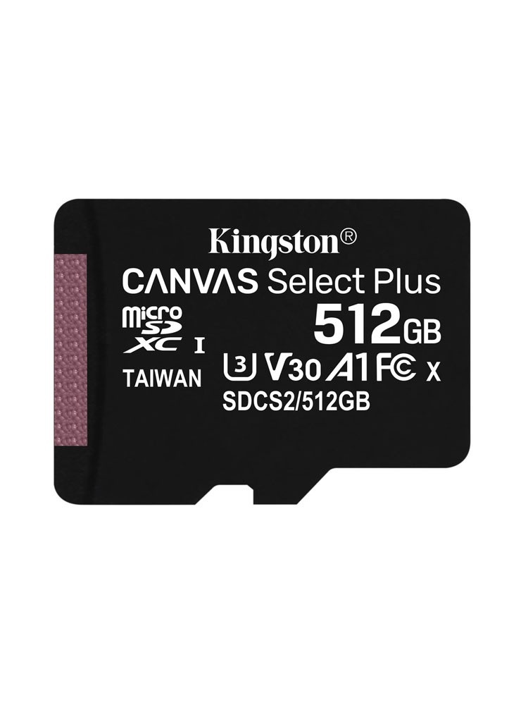 მეხსიერების ბარათი: Kingston Canvas Select Plus 512GB microSD Memory Card - SDCS2/512GBSP