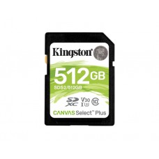 მეხსიერების ბარათი: Kingston 512GB SDXC Canvas Select Plus - SDS2/512GB