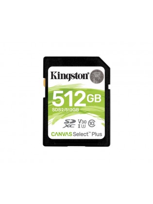 მეხსიერების ბარათი: Kingston 512GB SDXC Canvas Select Plus - SDS2/512GB