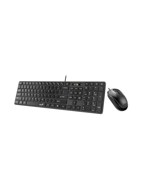 კლავიატურა-მაუსი: Genius SlimStar C126 Mouse+ Keyboard USB Black