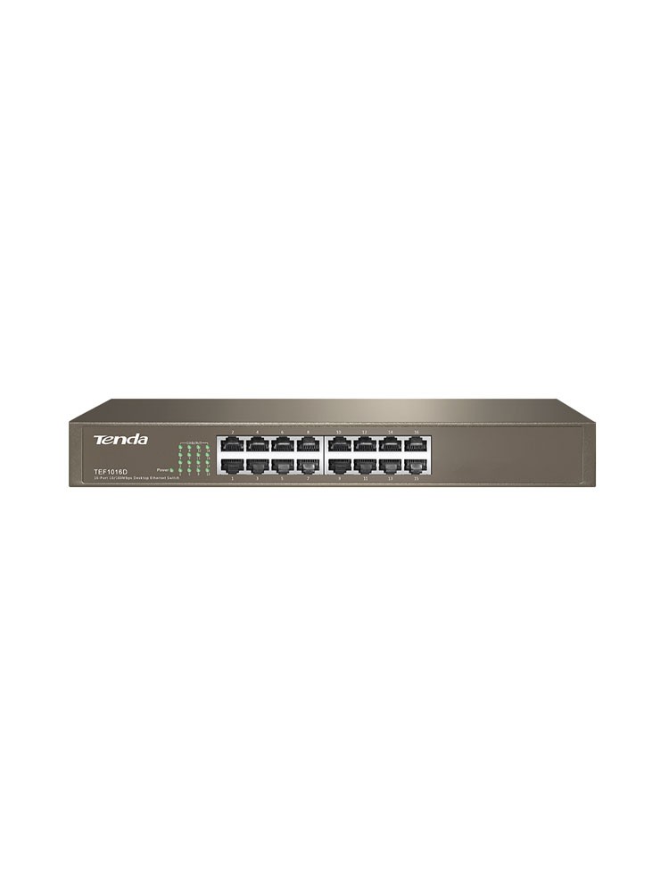 სვიჩი: Tenda TEF1016D 16-Port 10/100M steel case Unmanaged Switch