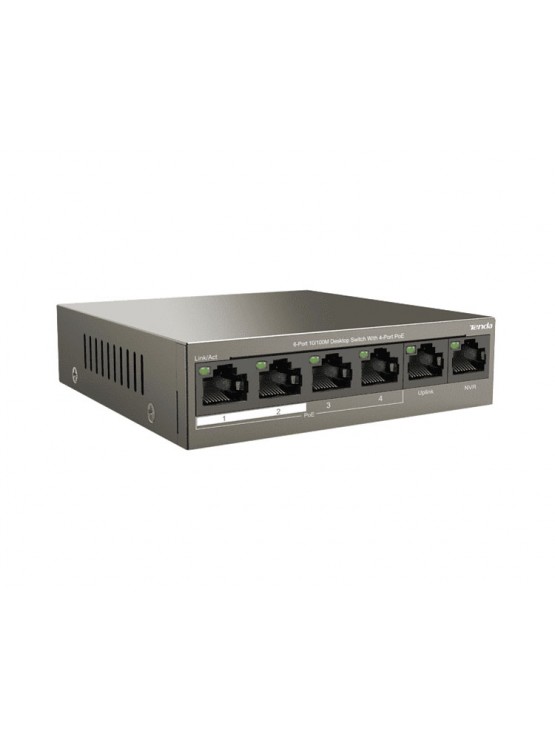სვიჩი: Tenda TEF1106P-4-63W 6-Port 10/100M Desktop Switch with 4-Port PoE