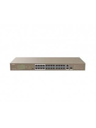 სვიჩი: Tenda TEF1126P-24-250W 24xFast Ethernet Poe + 1xGigabit + 1SFP Ports Unmanaged Switch