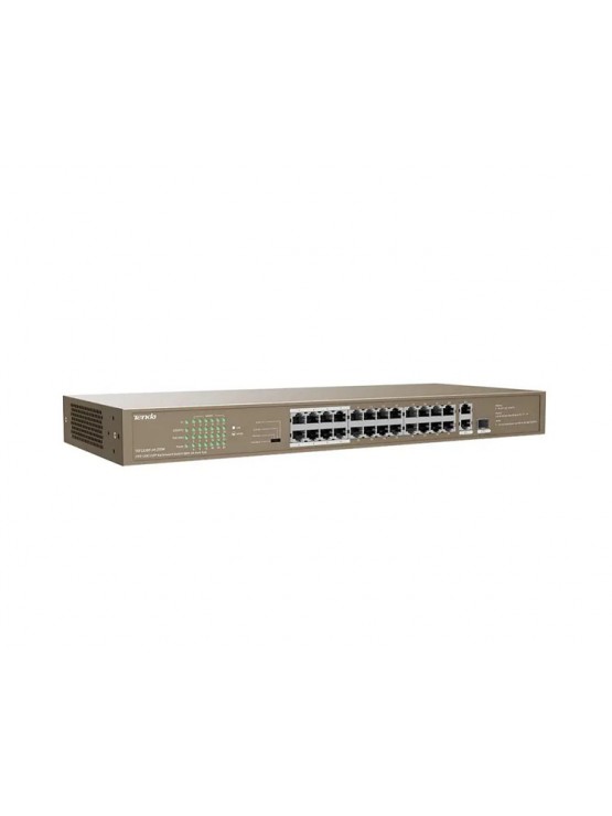 სვიჩი: Tenda TEF1126P-24-250W 24xFast Ethernet Poe + 1xGigabit + 1SFP Ports Unmanaged Switch