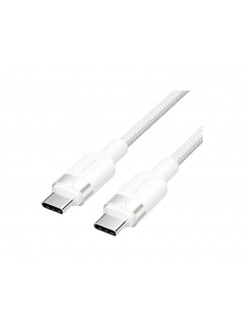 კაბელი: Vention TRDWF USB 2.0 Type-C 60W PD Cable 1m White Aluminum