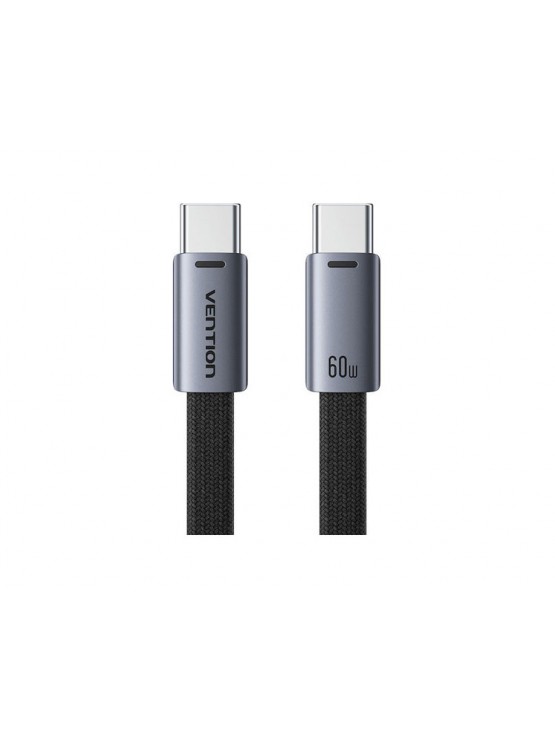 კაბელი: Vention TRZBF USB 2.0 Type-C Cable 1m Black Aluminum
