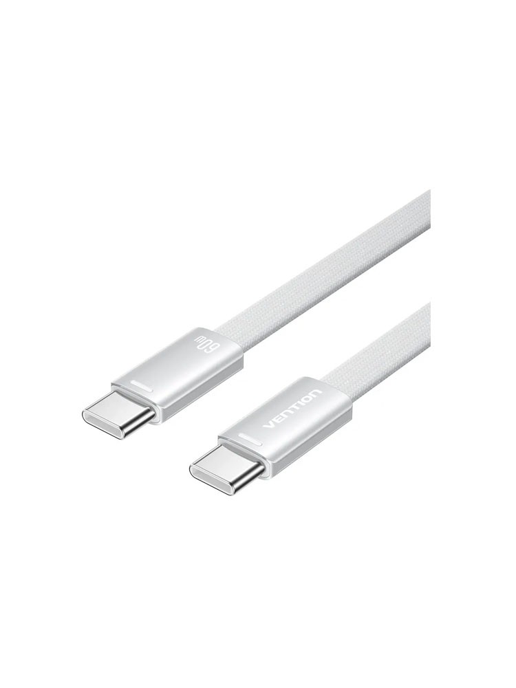 კაბელი: Vention TRZIF USB 2.0 Type-C Cable 1m Silver Aluminum