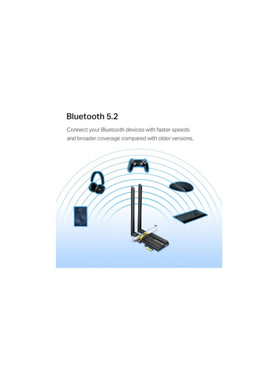 ადაპტერი: TP-Link Archer TX50E AX3000 Wi-Fi 6 Bluetooth 5.2 PCIe Adapter