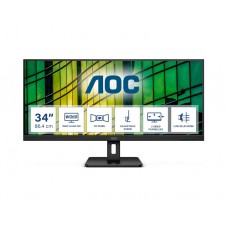 მონიტორი: AOC U34E2M 34" WQHD 100Hz VA 1ms 2xHDMI DP