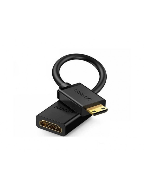 ადაპტერი: UGREEN 20137 Mini HDMI Male to HDMI Female Adapter Cable 22cm Black