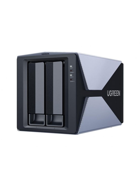 მყარი დისკის წამკითხველი: UGREEN 60641 2-Bay 3.5" Raid Hard Drive Enclosure Black/Gray