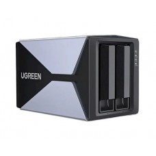 მყარი დისკის წამკითხველი: UGREEN 60641 2-Bay 3.5" Raid Hard Drive Enclosure Black/Gray