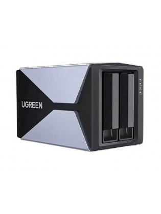 მყარი დისკის წამკითხველი: UGREEN 60641 2-Bay 3.5" Raid Hard Drive Enclosure Black/Gray