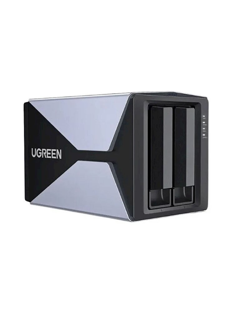 მყარი დისკის წამკითხველი: UGREEN 60641 2-Bay 3.5" Raid Hard Drive Enclosure Black/Gray