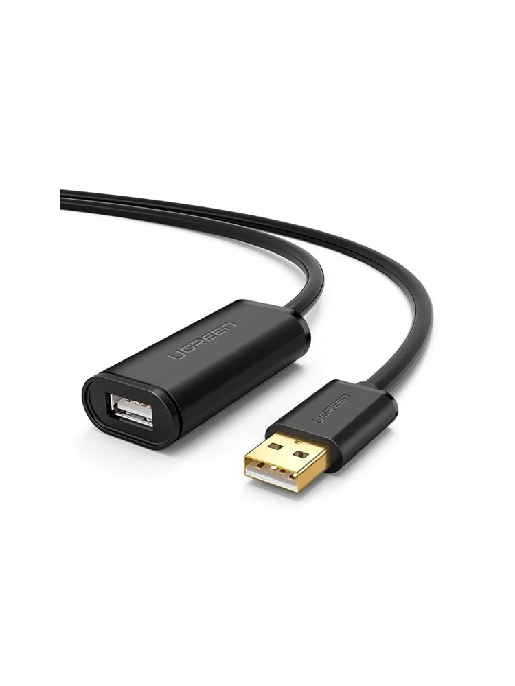 კაბელი: Ugreen US121 10319 USB 2.0 Active Extension Cable with Chipset 5m Black