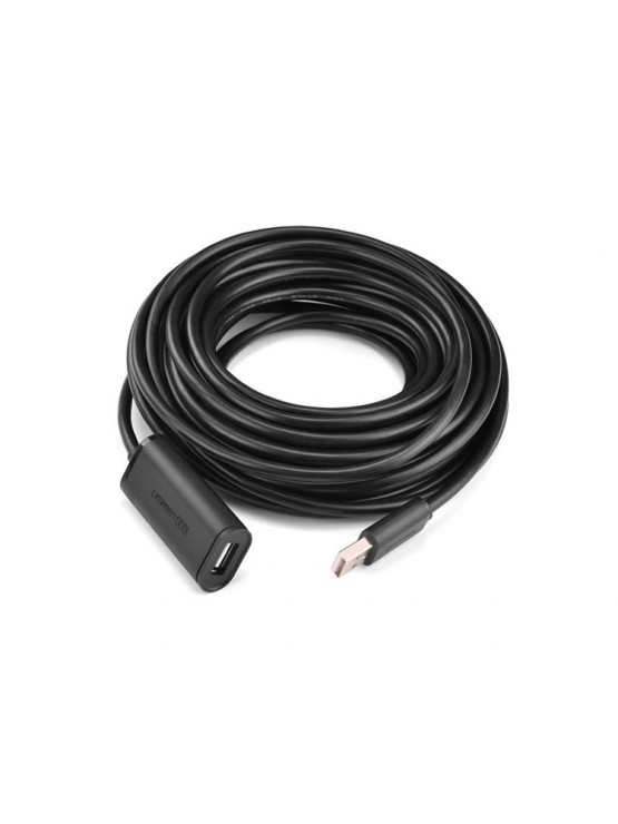 კაბელი: Ugreen US121 10319 USB 2.0 Active Extension Cable with Chipset 5m Black