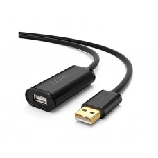 კაბელი: Ugreen US121 10326 USB 2.0 Active Extension Cable with Chipset 15m Black